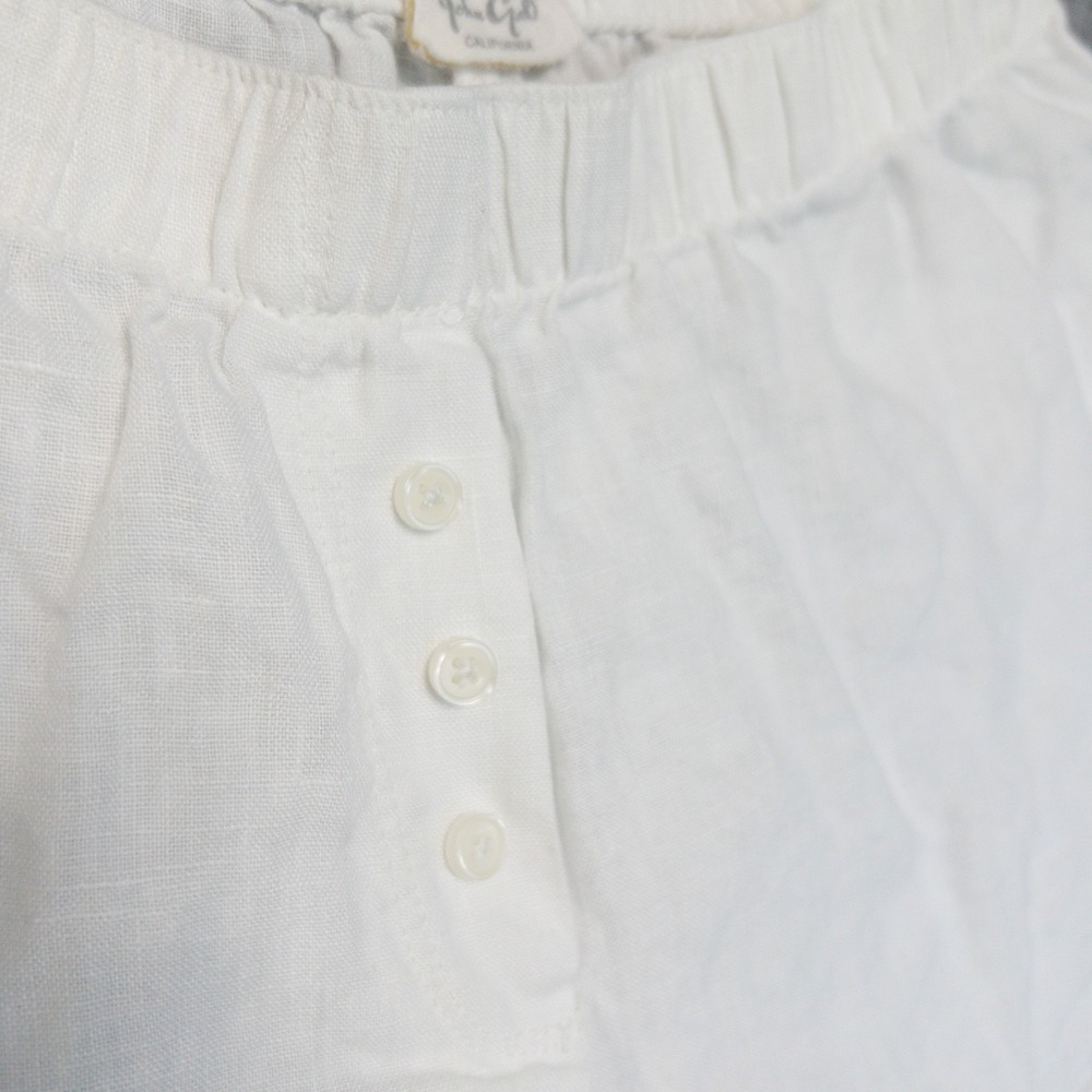 Brandy Melville Keira Linen Boxer Bloomer Lace Trim Pull On Shorts Womens M - Picture 6 of 12